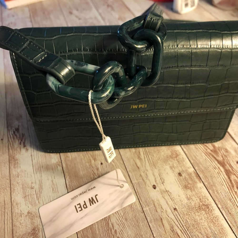 JW Pei Green Purse -- with box, tag and dustbag